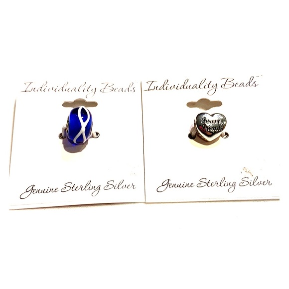 2 Sterling Silver Bracelet Charms